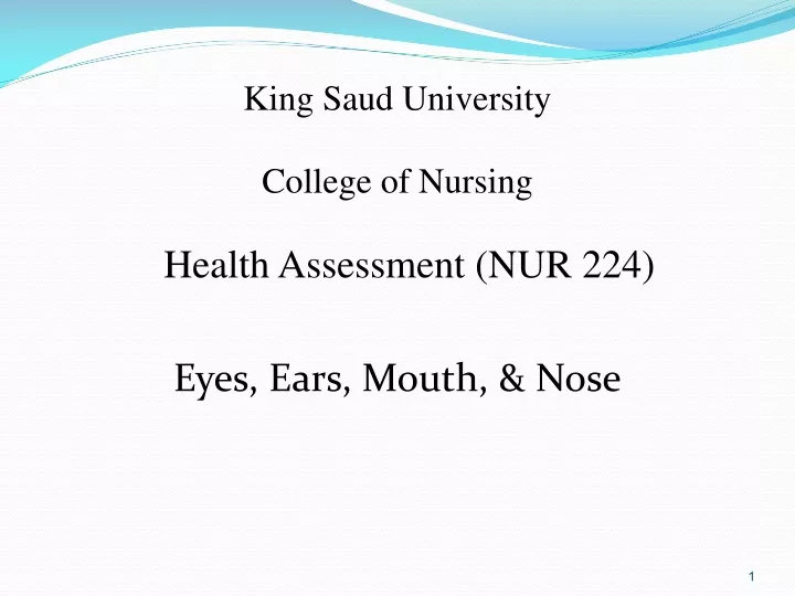 king saud university college of nursing health