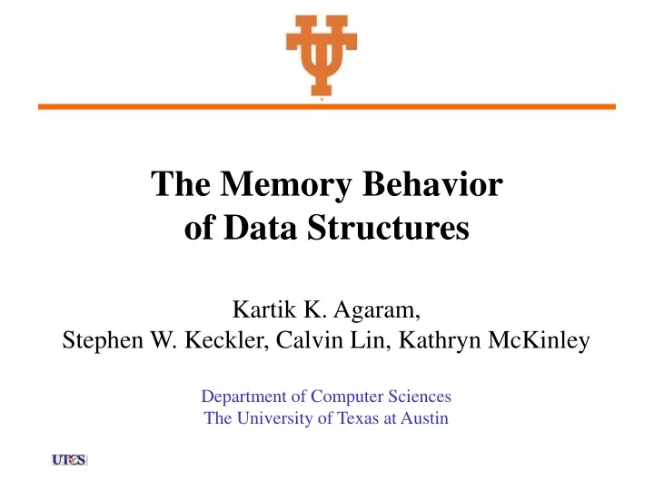 the memory behavior of data structures