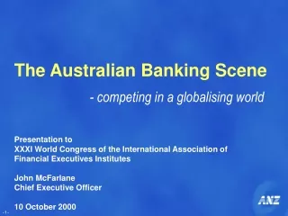 The Australian Banking Scene