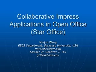 Collaborative Impress Applications in Open Office (Star Office)