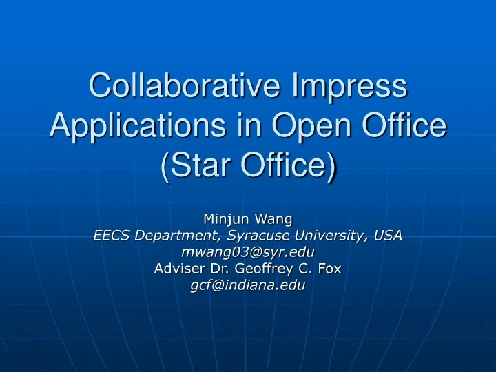 collaborative impress applications in open office star office