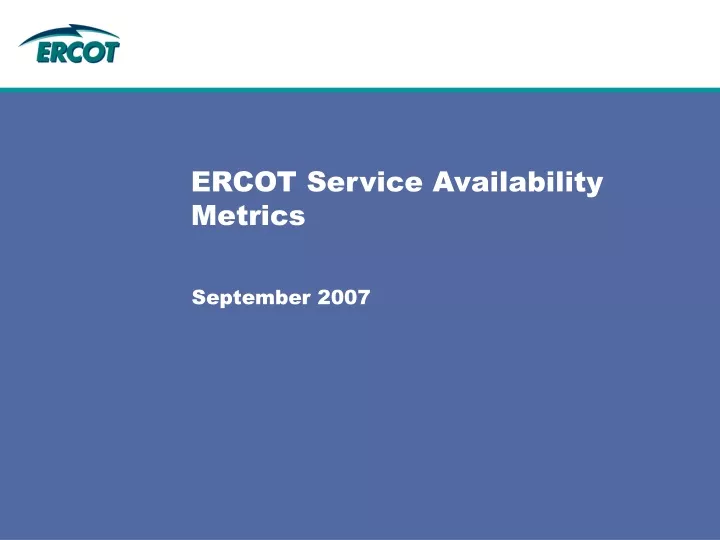 ercot service availability metrics