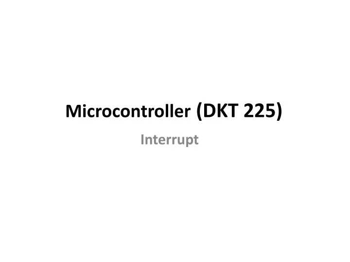 microcontroller dkt 225