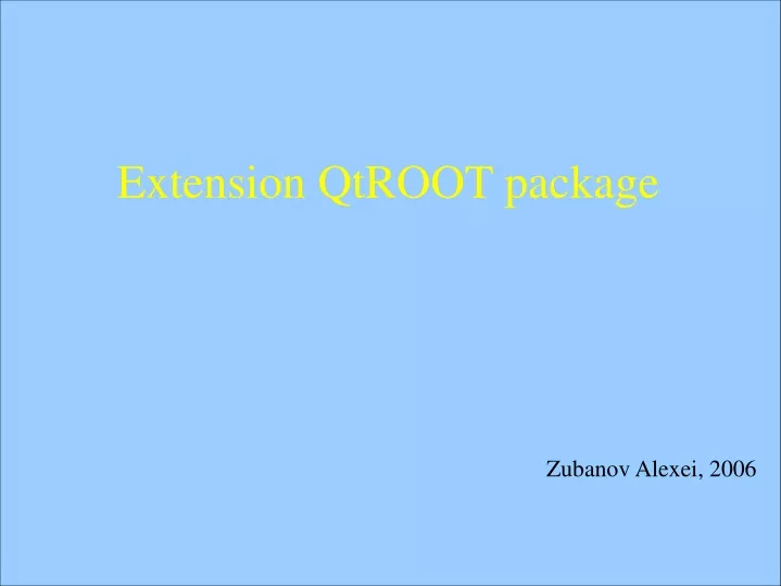 extension qtroot package