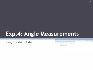 Exp.4: Angle Measurements