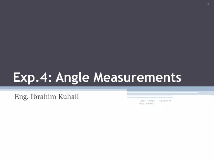 exp 4 angle measurements