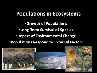 Populations in Ecosystems