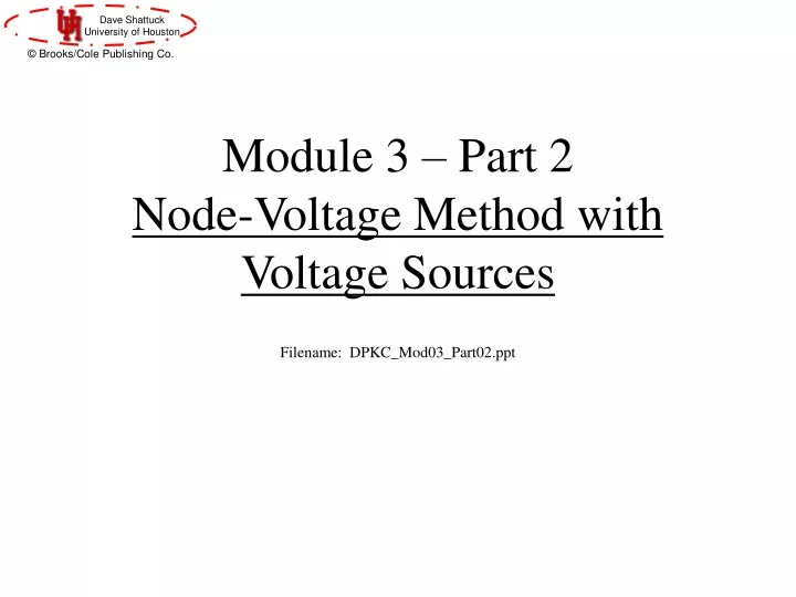 module 3 part 2 node voltage method with voltage sources