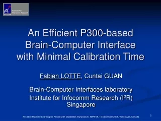An Efficient P300-based  Brain-Computer Interface  with Minimal Calibration Time
