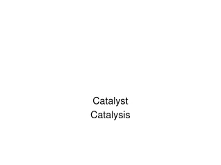 Catalyst Catalysis