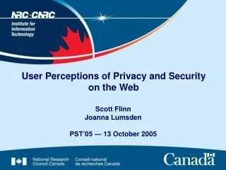 User Perceptions of Privacy and Security on the Web