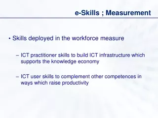 e-Skills ; Measurement