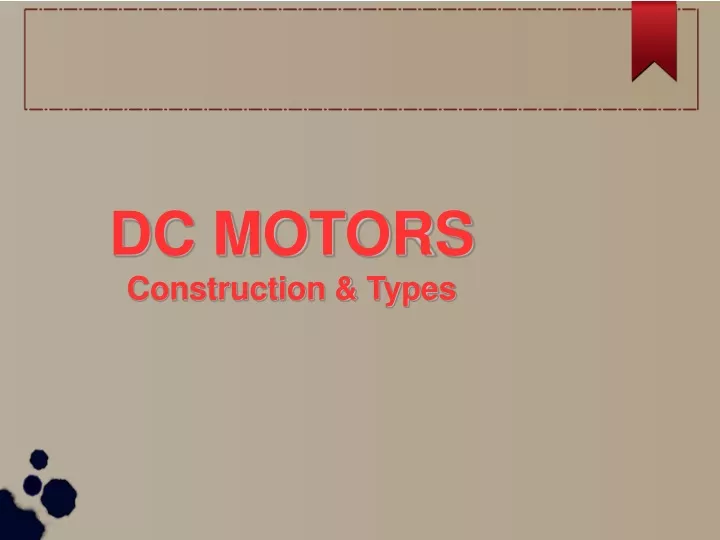 dc motors construction types