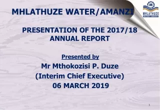 MHLATHUZE WATER/AMANZI