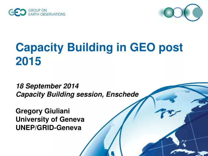 capacity building in geo post 2015 18 september