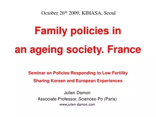 Julien Damon Associate Professor, Sciences-Po (Paris) julien-damon