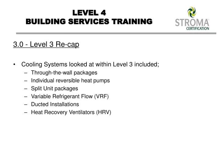 level 4 building services training