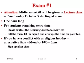 Exam #1