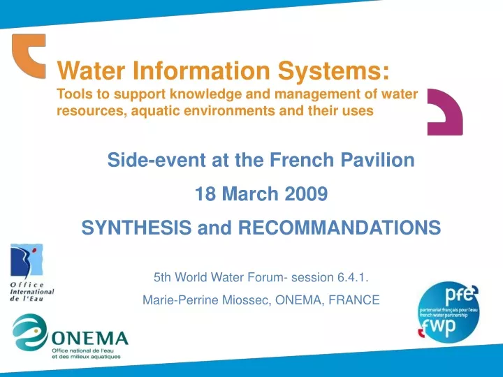 water information systems tools to support