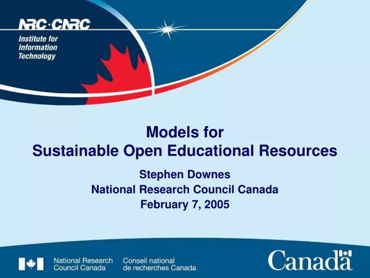 models for sustainable open educational resources