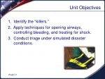 Unit Objectives - slide 1