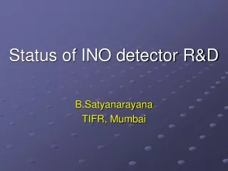 Status of INO detector R&amp;D