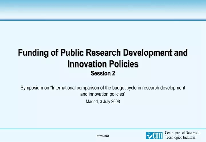 funding of public research development
