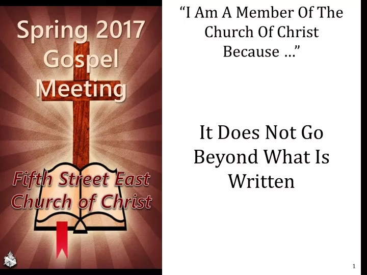 i am a member of the church of christ because