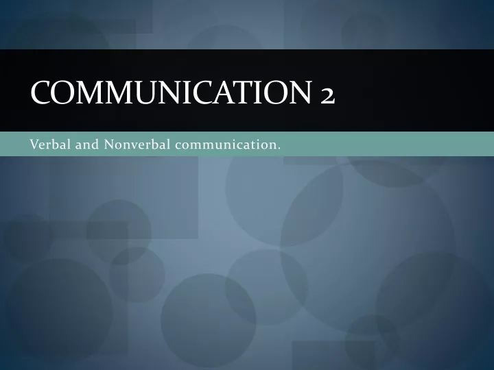 communication 2