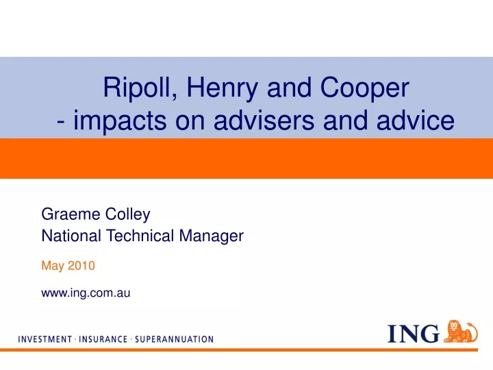 ripoll henry and cooper impacts on advisers and advice