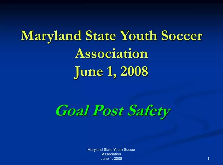 maryland state youth soccer association june 1 2008