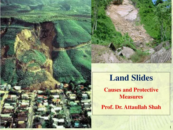 land slides causes and protective measures prof
