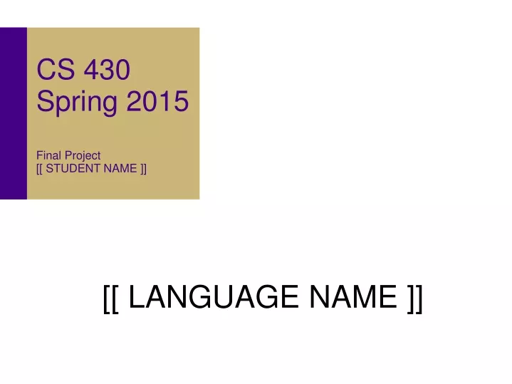 cs 430 spring 2015 final project student name