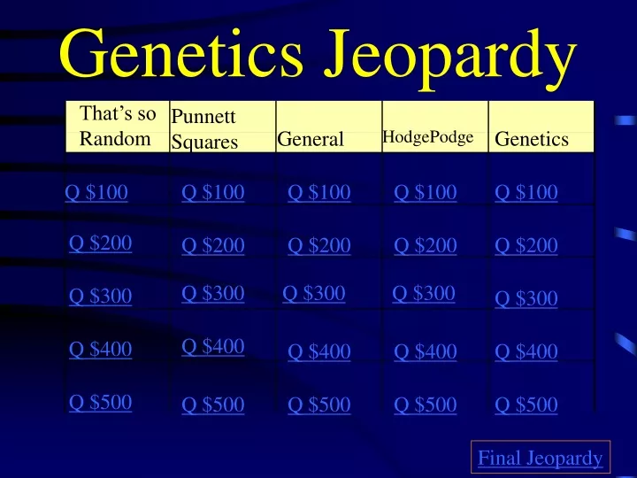 genetics jeopardy