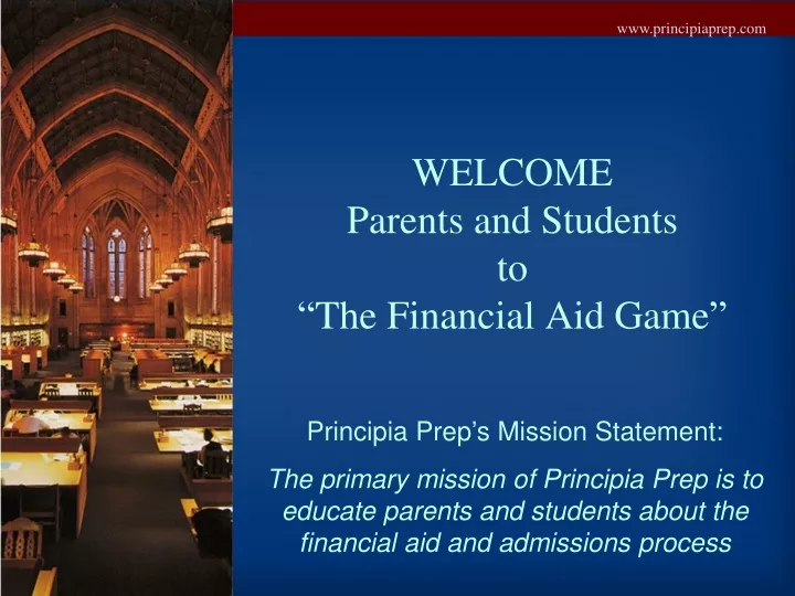 welcome parents and students to the financial aid game