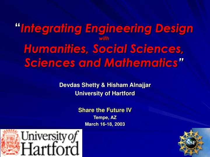 integrating engineering design with humanities social sciences sciences and mathematics