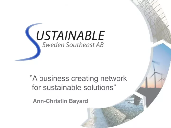 a business creating network for sustainable