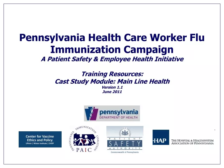 pennsylvania health care worker flu immunization