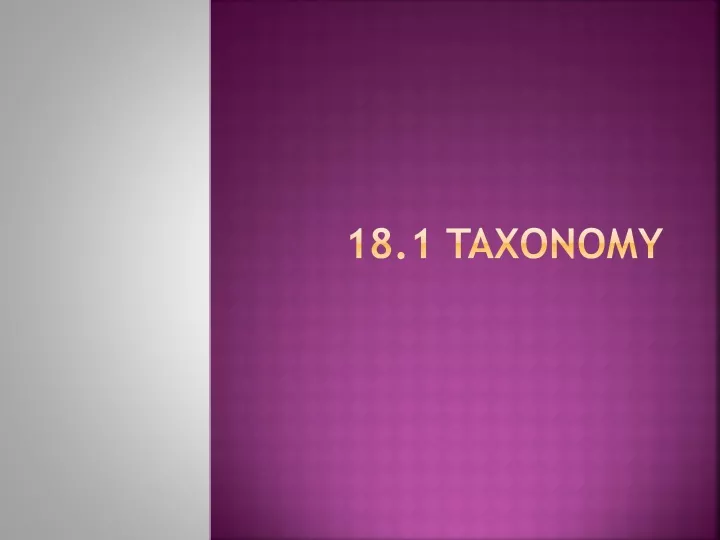 18 1 taxonomy