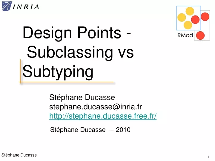 design points subclassing vs subtyping