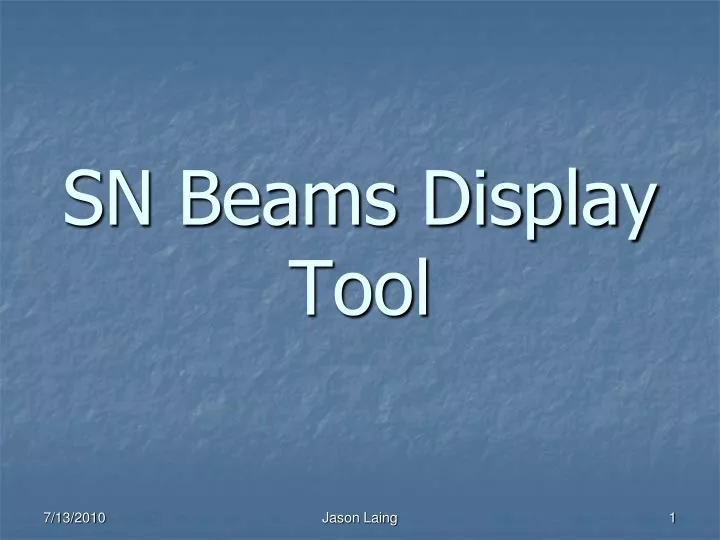 sn beams display tool