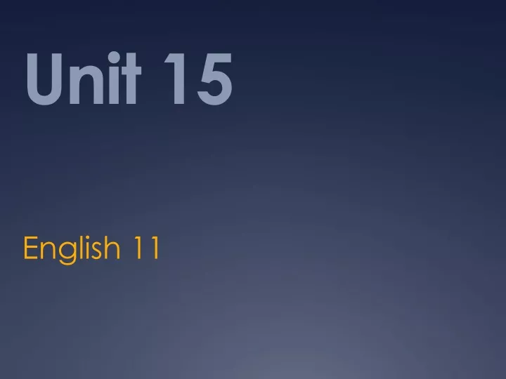 unit 15