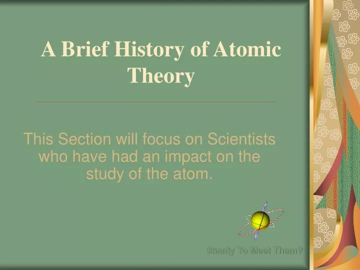 a brief history of atomic theory
