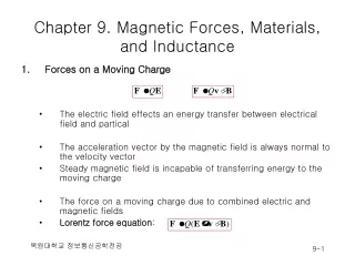 Chapter 9. Magnetic Forces, Materials, and Inductance