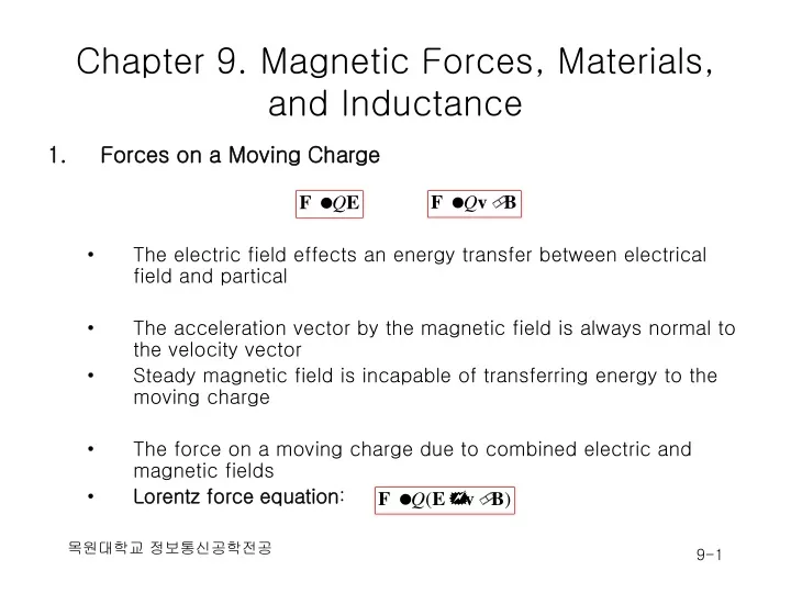 chapter 9 magnetic forces materials and inductance