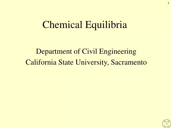chemical equilibria