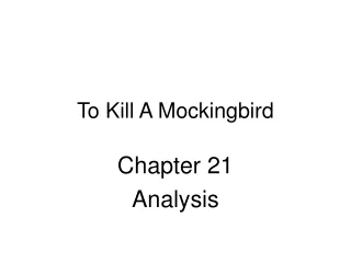 To Kill A Mockingbird