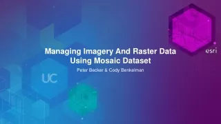 Managing Imagery And Raster Data Using Mosaic Dataset