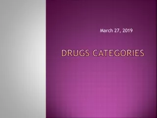 DRUGS Categories
