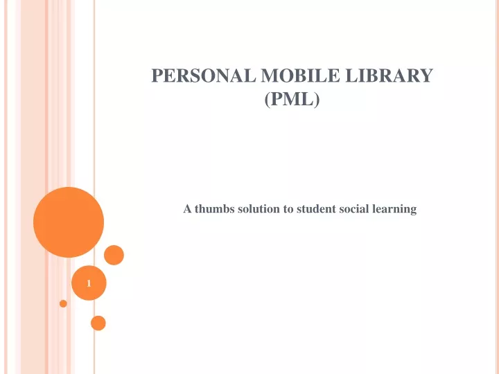 personal mobile library pml